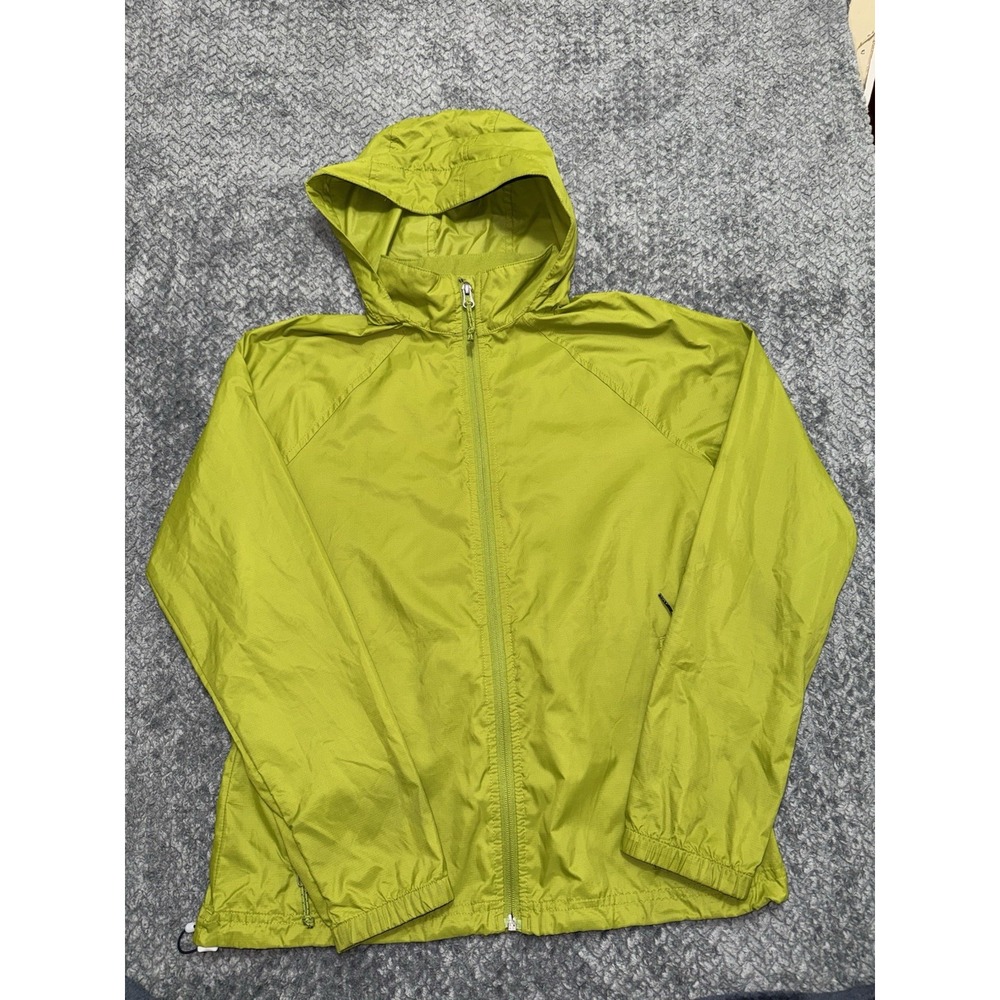 L.L.Bean Womens Green Lightweight Full Zip Windbreaker Jacket Outdoor Sz Xs